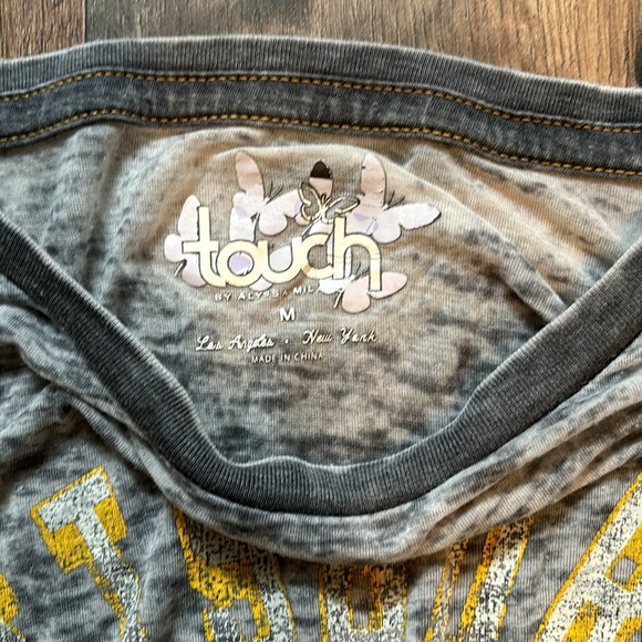 Pittsburgh Steelers t-shirt lightweight gray/white bleached medium long sleeve - Picture 2 of 6